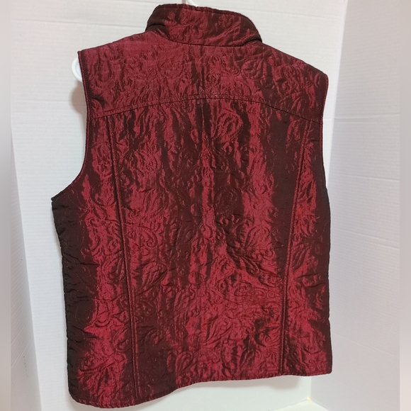 COLDWATER CREEK RED IRREDESCENT VEST SIZE LARGE - Picture 6 of 6